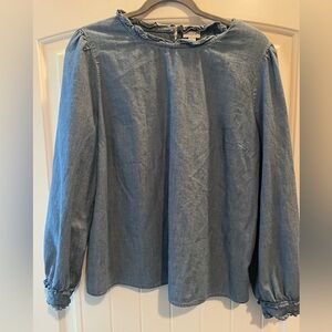 J. Crew Factory Denim Blouse